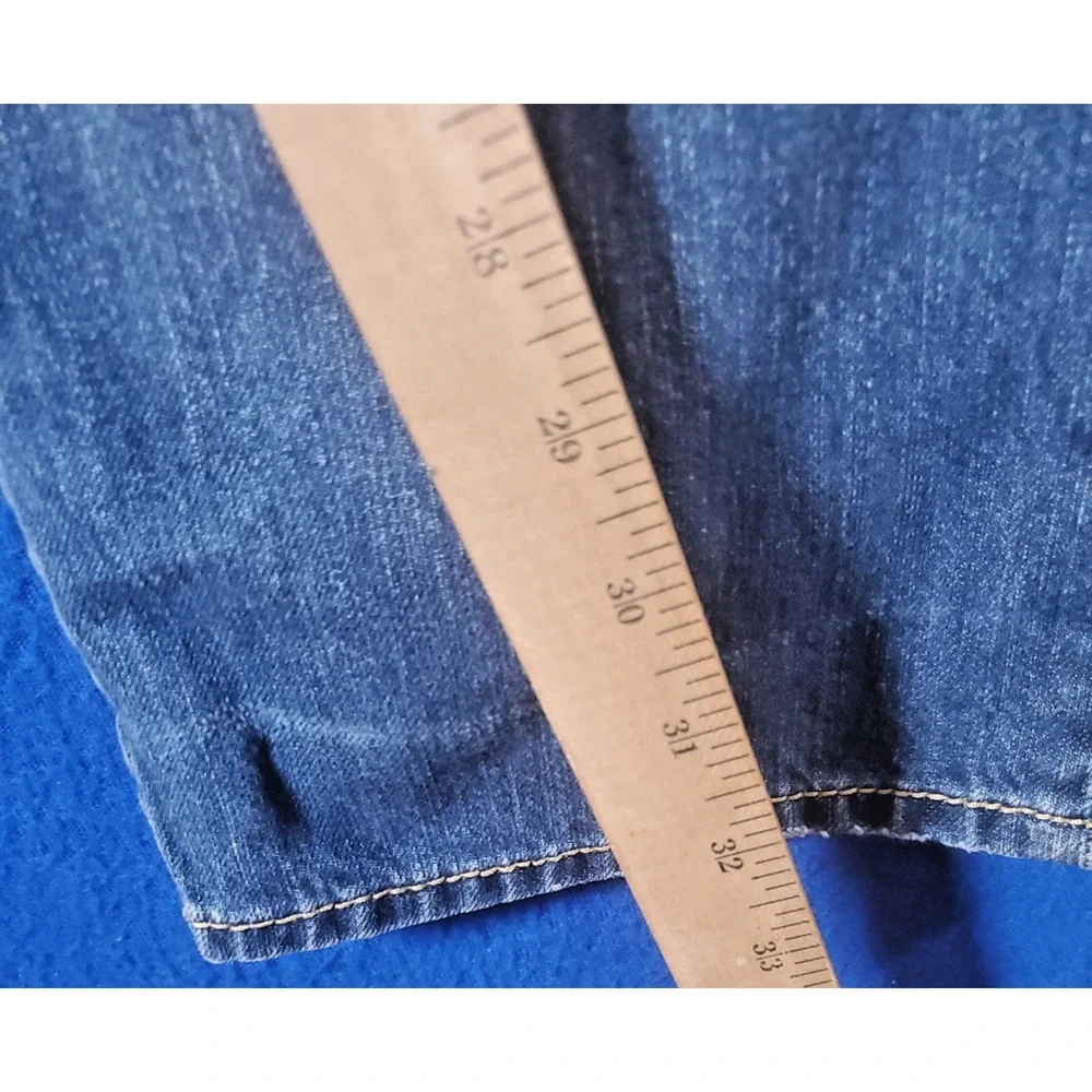 Vtg True Religion Jeans USA Men's 36 Straight Flap Pocket Big T Thick Stitch